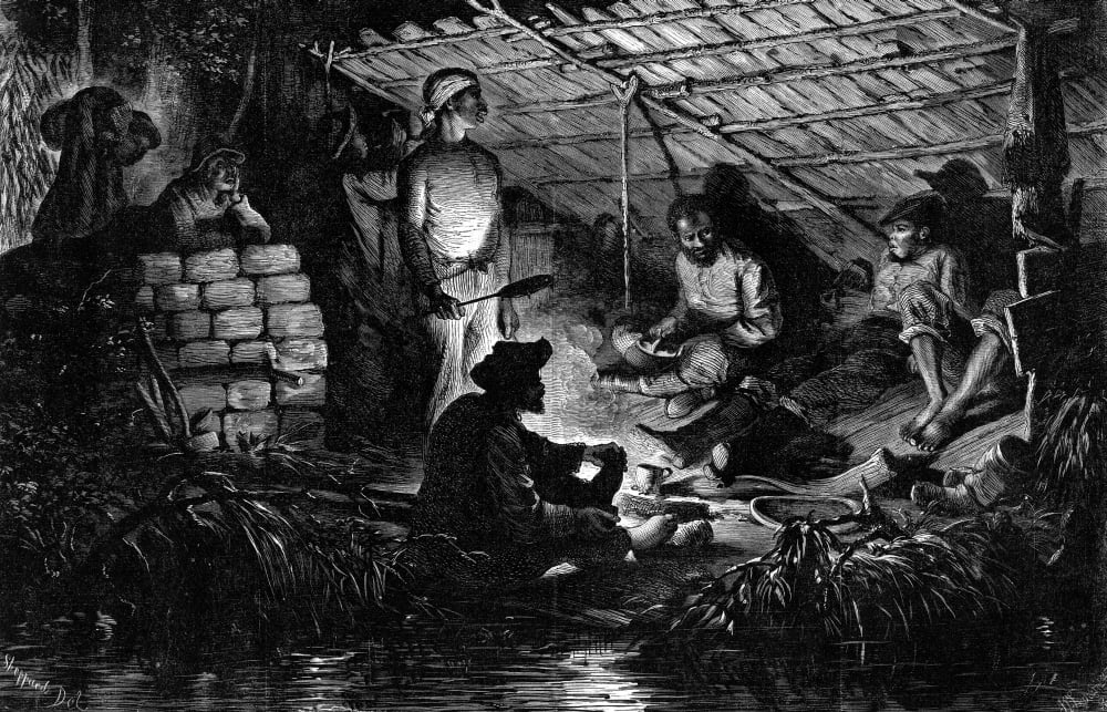 Colfax Race Riot Nblacks Hiding In A Swamp Near Colfax Louisiana After More Than 60 Of Their