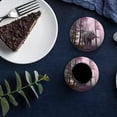 thumbnail image 6 of FMSHPON Funny Elephant in The Foggy Forest Set of 4 Round Coaster for Drinks, Absorbent Ceramic Stone Coasters Cup Mat with Cork Base for Home Kitchen Room Coffee Table Bar Decor, 6 of 6