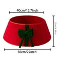 thumbnail image 2 of Christmas Tree Collar - Velvet Xmas Tree Ring Skirt, with Bow Ornament, Rustic Christmas Tree Skirt, Christmas Decorations, 2 of 11