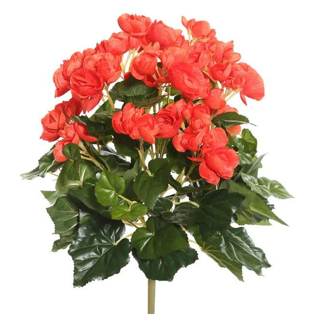 Orange Begonia Floral Bush - 15.25 in.