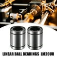 thumbnail image 2 of Unique Bargains 4 Pcs LM20UU 20mm IDx32mm ODx42mm Length Linear Ball Bearings Silver Tone, 2 of 6