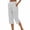 White, variant on RoamHome Women's Vertical Striped Capri Pants Elastic Waist Drawstring Side Slit Button with Pockets