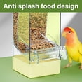 thumbnail image 2 of Cage Bird Feeder Automatic Clear Parrots Feeder Bird Feeding Supply Nonspill Bird Container for Birdcages, 2 of 9