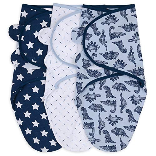 The Peanutshell Baby Swaddle Blankets for Boys or girls Blue