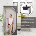 thumbnail image 6 of Cheelom Portable Steam Sauna Tent Plus Type 68 in Full Size Home Spa Sauna with 1000W，Remote Control, up to 150°F Black, 6 of 11