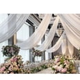 thumbnail image 2 of 5.5m Tela para Drapeado Arco Boda,550X75cm Cortinas Blancas Transparentes para Decoración Techo Fiesta y Ceremonia Boda,Adecuado Para Bodas,Fiestas,Bienvenidas,Restaurantes y Dormitorios, 2 of 4