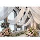 thumbnail image 2 of 5.5m Tela para Drapeado Arco Boda,550X75cm Cortinas Blancas Transparentes para Decoración Techo Fiesta y Ceremonia Boda,Adecuado Para Bodas,Fiestas,Bienvenidas,Restaurantes y Dormitorios, 2 of 4
