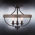 thumbnail image 3 of Luxury French Country Indoor Ceiling Light, 12.625''H x 15.25''W, with English Country Style Elements, Colonial Design, Charcoal Finish, UHP3441, 3 of 5