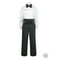 thumbnail image 4 of 6pc Satin Bow Tie Baby Toddler Boy Formal Black Tail Tuxedo Suit S M L XL 2T-20, 4 of 5