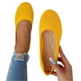 thumbnail image 3 of Mesh Flats for Women Hollow Breathable Slip On shoes casual Comfortable Round Toe Walking Shoes with Arch Support Insole for Work, 3 of 5