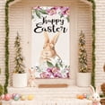 thumbnail image 1 of Cortina de puerta de Pascua | Decoración de fiesta de poliéster | Multicolor 70,87×35,43 pulgadas | Cubierta completa de la puerta | Fácil eliminación de configuración | Bandera de entrada |, 1 of 6