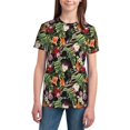 thumbnail image 3 of Wukai Tropical Flowers (2) Youth Unisex Short Sleeve T-Shirt for Boys, Girls, Teens, and Kids-Medium, 3 of 7