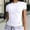 White, variant on Hvot&aat Womens Basic Solid Color T Shirts Casual Going Out Crop Tops Slim Fit Short Sleeve Crew Neck Tight Tee