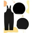 thumbnail image 6 of Kids Girls Overalls Black Pants for Girls Sleeveless Loose Casual Sleeveless Loose Size 3T Girls Clothes, 6 of 7