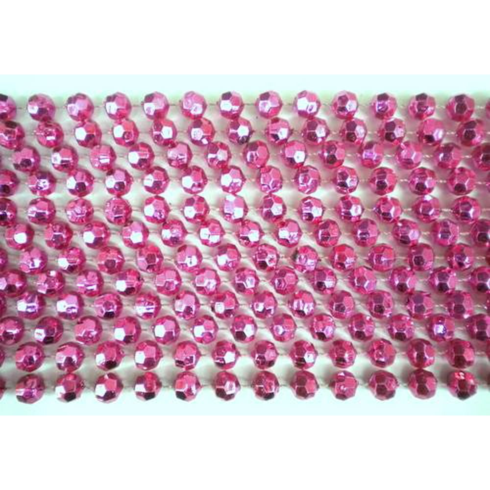 pink mardi gras beads