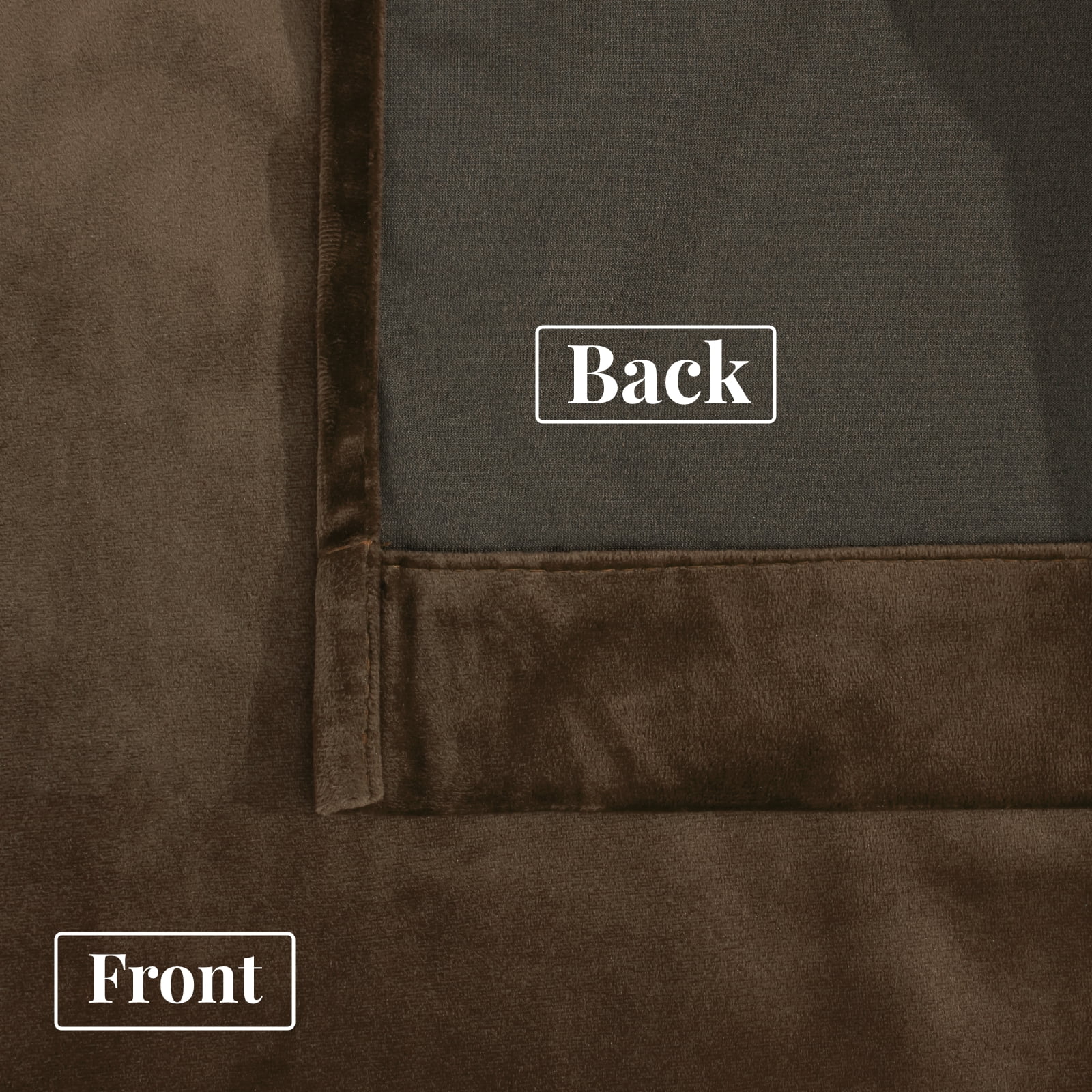 Wisewater 2 Panels Velvet Curtains Grommet Curtains Luxury Drapes, Light Blocking Curtain, Coffee, 52x84 inch