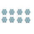 thumbnail image 4 of Kipokalor Adornos De Copo De Nieve De Plástico Turquesa, 24 Piezas, Pequeños Adornos De Copo De Nieve Con Purpurina Iridiscente Y Brillante En Un Colgador De Cuerda Para Decorar Árboles Navideños, Man, 4 of 4