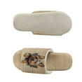 thumbnail image 5 of COEQINE Yorkshire Terrier Open Toe House Slippers for Women, Cute Fuzzy Slippers Home Shoes Open Toe Indoor Slides Comfy Quiet Fluffy Slides Washable Footwear for Her Mom, 36-37, 5 of 7