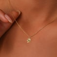 thumbnail image 2 of Birthstone Birthflower Necklaces for Women 14K Gold Plated Lily Pendant Necklace May Birth Month Flower Necklace Birthday Mother's Day Gifts for Mom Girlfriend Daughter, 2 of 5