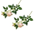 thumbnail image 2 of 2 Pcs Simulation Rose Flowers, Silk Rose Simulated Flower, Silk Rose Bud, Roses Branch Artificial Flower for Weddings and Home Decor 26", 2 of 4