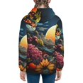 thumbnail image 6 of Naloa Sunset Floral Fantasy Landscape Teenage Zipper Hoodie, Long Sleeve Zip Up Hoodies Casual Jackets Tops for 7-12 Years-Small, 6 of 6