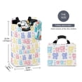 thumbnail image 2 of Yayeee Freestanding Laundry Hamper with Handle Collapsible Large Storage Basket for Clothes, Colorful Gummy Bears Pattern, 2 of 7