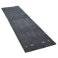 thumbnail image 4 of Rugsotic Carpets Hand Knotted Wool Area Rug 2'6''x12' Charcoal Contemporary Runner Indoor Rug for Living Room, Bedroom Antimicrobial L00100, 4 of 10