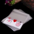 thumbnail image 1 of 100pcs Christmas Tree Snowman Santa Claus Plastic Bag Snacks Biscuits Cookie Party Wedding Gift Packaging Pouch, 1 of 1