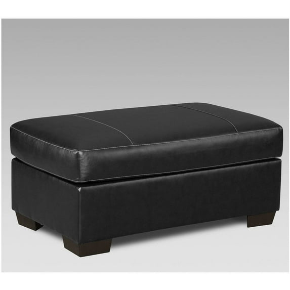 Upholstered Ottoman in Black