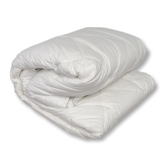 Cotton House - Hotel Comfort Synthetic Duvet, 100% Cotton, 100% MicroGel Fiber 3D Filling, Twin Size, White