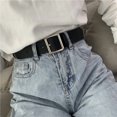 thumbnail image 3 of PU Leather Belt For Women Square Buckle Pin Buckle Jeans Black Belt Chic Luxury Brand Ladies Y2k Belt Female Waistband, 3 of 7