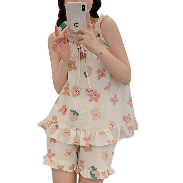 Costume de Vêtements de Nuit pour Femmes, Ensemble Pyjama pour Femmes Ensemble Pyjama Mignon Ensemble Pyjama Ensemble Habilement Conçu