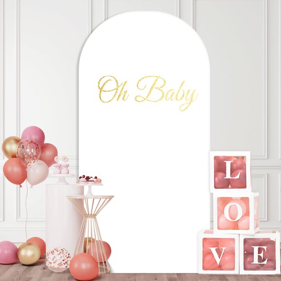 Funda para arco decorativo HICYOO de 220 cm, blanca, de spandex grueso