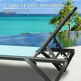thumbnail image 4 of Domi Outdoor Chaise Lounge 2 Pieces Aluminum Patio Lounge Chair with 5 Adjustable Position Recliner Chair Outside Tanning Chairs for Patio, Beach, Yard, Pool (Lake Blue), 4 of 7