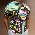 thumbnail image 2 of Viva Las Vegas Men Zipper T-shirt Summer Casual Short Sleeve T-shirt Top, 2 of 7