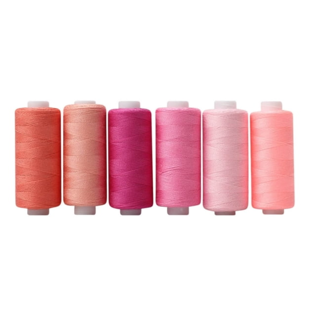 MesaSe Clearance Sewing Thread 36 Colors Sewing Industrial Machine and Hand Stitching Cotton Sewing Thread (6 Color/pack) Blue