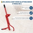 thumbnail image 4 of EDTara Heavy Duty Log Handler, 3-In-1 Steel Logging Tool With Claw and Adjustable Cant Hook for Lifting and Rolling Logs, 4 of 9