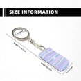 thumbnail image 3 of Uemuo Striped Gradient Pattern Rectangular Metal Keychain - Durable, Stylish, and Personalized Key Ring for Men and Women,Engraved Keychain,Gift Slim Sturdy Keychain, 3 of 7