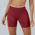 thumbnail image 3 of LIIPEE Womens Shorts Athleisure Solid Color Mid Seamless Waistband Pull-On Bike Ladies Casual Summer Tight Breathable Soft Fashion Daily Comfortable -Lifting Yoga Shorts,XL, 3 of 7