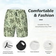 thumbnail image 3 of Haiem Green Snake Mens Swim Trunks with Compression Liner 2 in 1 Swimming Shorts Stretch Swimwear Quick Dry,Board Shorts-Small, 3 of 9