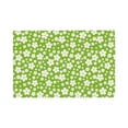 thumbnail image 2 of Rocae Green White Flowers Printed Heat Resistant Place Mats,Classic Hemstitch Cloth Fabric Placemats Imitation Linen Place Mat Table Mats 18x12 inch, 2 of 9