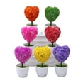 thumbnail image 2 of Décoration de Table Intérieure en Pot de Fleurs Artificielles en Forme de Cœur de Pêche, 2 of 7