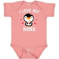 thumbnail image 3 of Inktastic I Love My Nana with Cute Penguin and Hearts Girls Baby Bodysuit, 3 of 5