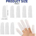 thumbnail image 5 of 100 Pieces Cotton Finger Cots, Cloth Finger Sleeves with Elastic Rings Toe Sleeves Fingertips Protective Cover Thumb Protector Finger Tips Protector Comfortable and Breathable, Moisture Wicking, 5 of 5