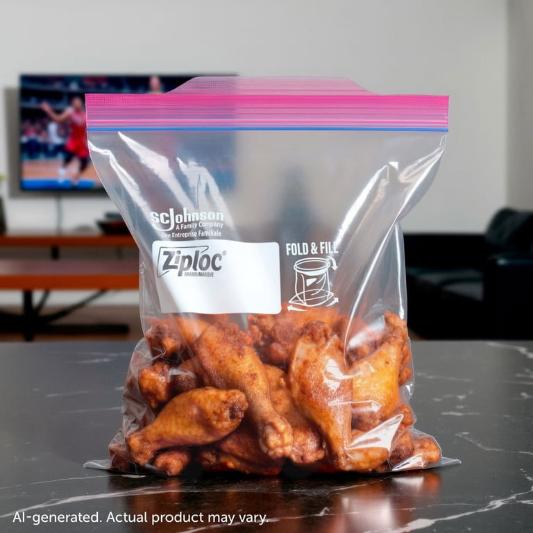 Ziploc Brand Food Storage Bags, School Supplies, with Grip 'n Seal