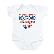 CafePress - Hands Down Best Dad Infant Bodysuit - Baby Light Bodysuit, Size Newborn - 24 Months