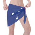 thumbnail image 7 of Women Australian Flag Sarong Coverups Chiffon Short Swimsuit Wrap Skirt Beach Bikini Tie Cover Up Wraps, 7 of 7