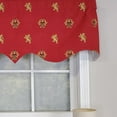 thumbnail image 3 of RLF Home Modern Design Classic Medieval Regal Valance  50" x 17" Vermillion Red, 3 of 4