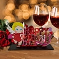 thumbnail image 5 of Valentine's Day Wooden Table Sign Wooden Valentine's Day Decorations, Freestanding Table Centerpiece Sign Romantic Love Sign Home Decor Gnome Valentines Day Accessories, 5 of 6