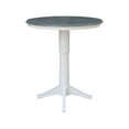 thumbnail image 4 of International Concepts 36" Round Solid Wood Gray Table-Bar Height, 4 of 6